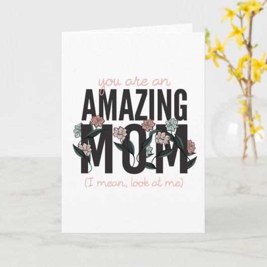 すごいお母さん 私を見て 母の日のカード カード (黄色い花)
