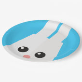 すごいかわいいかわいいイースターバニー。 ペーパープレート (アングル)