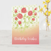 すごいかわいらし誕生日 カード (黄色い花)