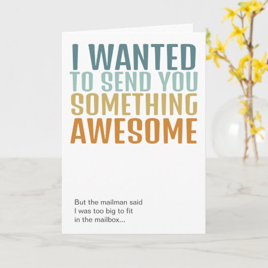 すごいものを送るよ カード (黄色い花)