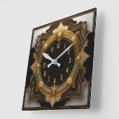 すごいアールデコ スクエア壁時計 (傾斜)