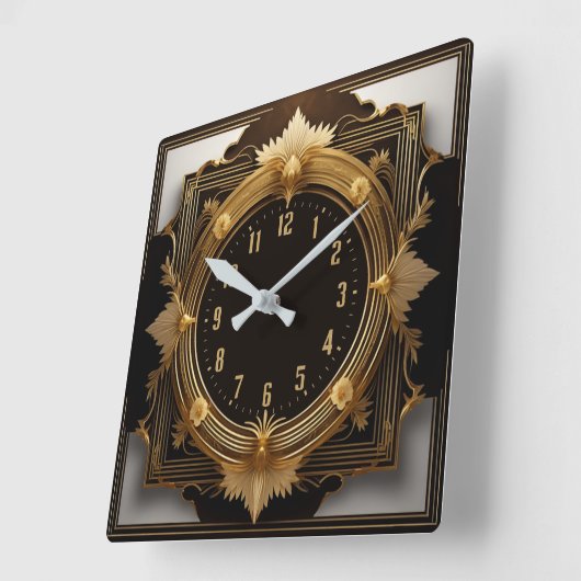 すごいアールデコ スクエア壁時計 (傾斜)