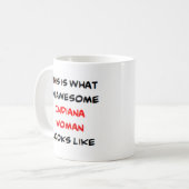 すごいインディアナの女性 コーヒーマグカップ (正面左)