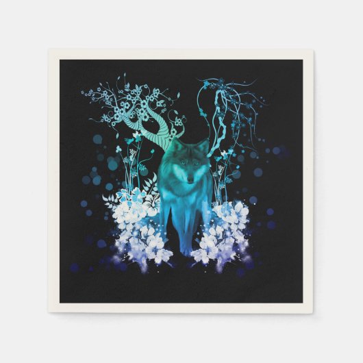 すごいオオカミ スタンダードカクテルナプキン (正面)