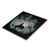 すごいカッコいい馬と月 タイル (側面)