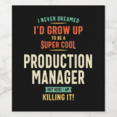 すごいカッコいいProduction Manager ワインラベル (シングルラベル)