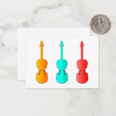 すごいカラフルviolins trioフラットノートカード ノートカード (正面/裏面インサイチュ)
