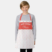 すごいキュイ最高のベーカーカラフルカップケーキベーキング エプロン (着用した状態)