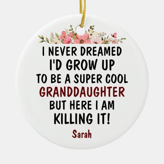 すごいクールお土産をおもしろい殺す セラミックオーナメント (正面)