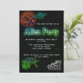 すごいクールエイリアンとUFOパーティー招待状 招待状 (スタンド正面)