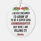 すごいクール孫娘がItを殺す&写真カスタム写真 セラミックオーナメント (左)