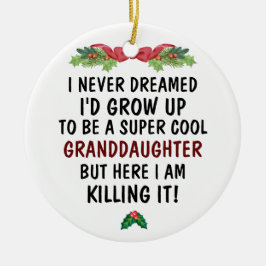 すごいクール孫娘がItを殺す&写真カスタム写真 セラミックオーナメント