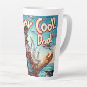 すごいクール!パパ!デジタルアート カフェラテマグ (右アングル)