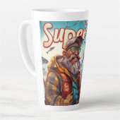 すごいクール!パパ!デジタルアート カフェラテマグ (左アングル)