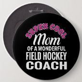 すごいクールMom of Field Hockey Coach おもしろい Gift 缶バッジ (正面&裏面)