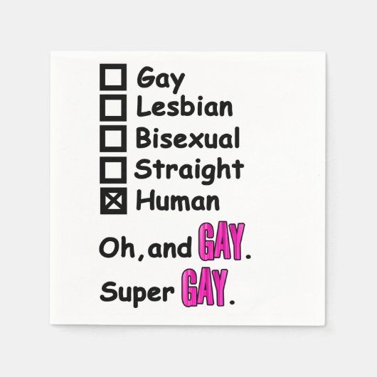 すごいゲイ スタンダードカクテルナプキン (正面)