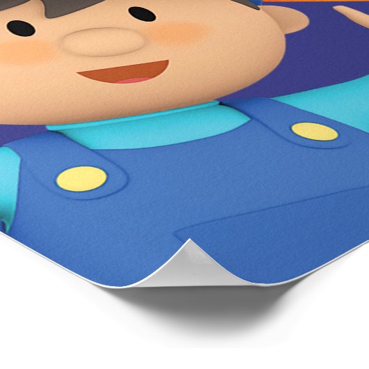 すごいシンプルキャラクターフェスティバル誕生日バナー ポスター (角)