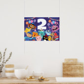 すごいシンプルキャラクターフェスティバル誕生日 ポスター (キッチン)