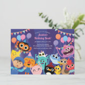 すごいシンプルキャラクターフェスティバル誕生日 招待状 (スタンド正面)