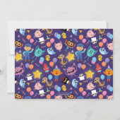 すごいシンプルキャラクターフェスティバル誕生日 招待状 (裏面)