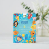 すごいシンプルキャラクター紙吹雪誕生日 ポストカード (スタンド正面)