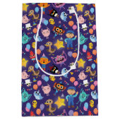 すごいシンプルキャラクター誕生日パターン ミディアムペーパーバッグ (正面)