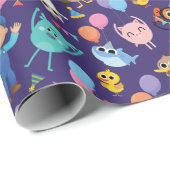 すごいシンプルキャラクター誕生日パターン ラッピングペーパー (ロールコーナー)