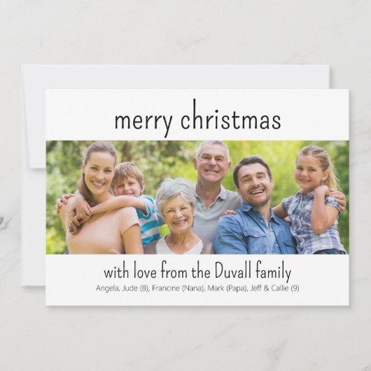 すごいシンプル写真クリスマスカード シーズンカード (正面)