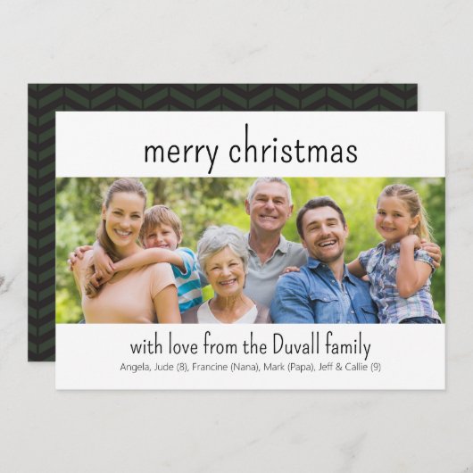 すごいシンプル写真クリスマスカード シーズンカード (正面/裏面)