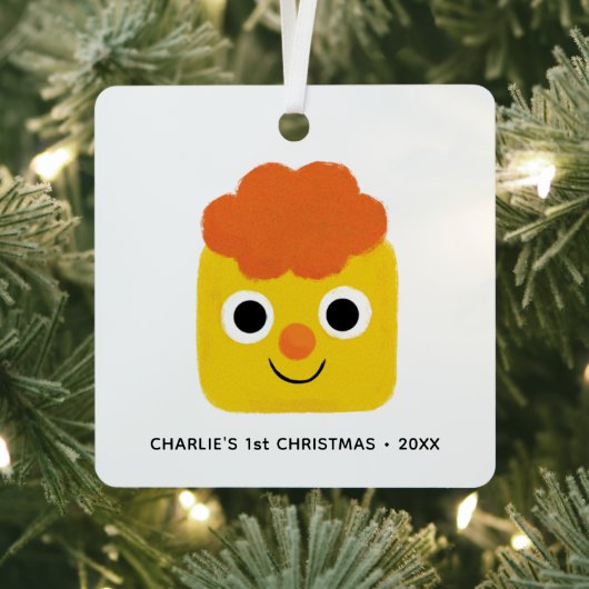 すごいシンプル曲 | カスタムチーシー初めてのクリスマス メタルオーナメント (インサイチュ)