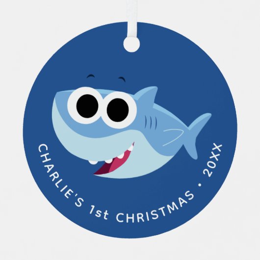 すごいシンプル曲 | カスタムフィニー初めてのクリスマス メタルオーナメント (正面)