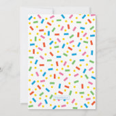 すごいシンプル麺&パル紙吹雪1st誕生日 招待状 (裏面)