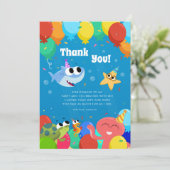すごいシンプル | ザシャークバルーン誕生日 サンキューカード (スタンド正面)