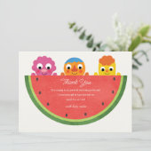 すごいシンプル | ヌードル&パルススイカパーティー サンキューカード (スタンド正面)