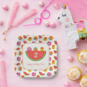 すごいシンプル | ヌードル&パルススイカパーティー ペーパープレート (パーティー)