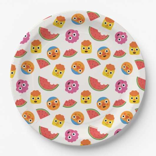 すごいシンプル | ヌードル&パルススイカパーティー ペーパープレート (正面)
