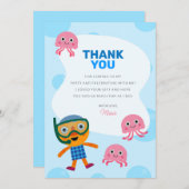 すごいシンプル | ヌードル&パルススイムパーティー サンキューカード (正面/裏面)