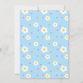 すごいシンプル | ヌードル&パルスブルーフローラ誕生日 招待状 (裏面)