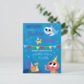 すごいシンプル | フィニーザシャーク海誕生日 ポストカード (スタンド正面)