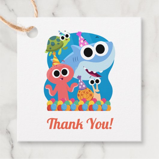 すごいシンプル | フィニーザシャーク紙吹雪誕生日 フェイバータグ (正面)