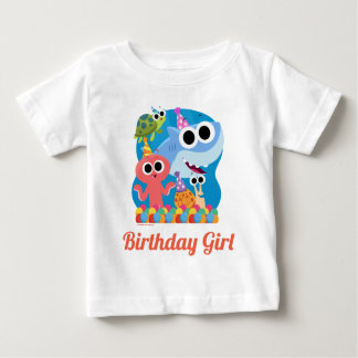 すごいシンプル | フィニーザシャーク紙吹雪誕生日 ベビーTシャツ