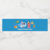 すごいシンプル | フィニーザシャーク紙吹雪誕生日 ペットボトルラベル (シングルラベル)