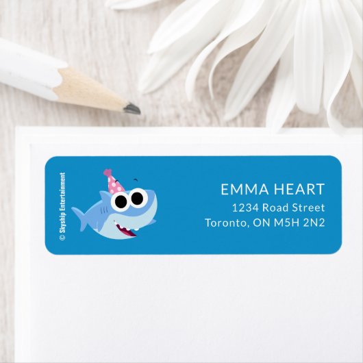 すごいシンプル | フィニーザシャーク紙吹雪誕生日 ラベル (インサイチュ)