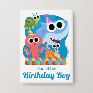 すごいシンプル フィニーザシャーク紙吹雪誕生日 缶バッジ