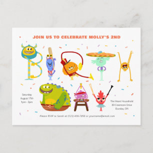 すごいシンプル   ライミングトン誕生日 ポストカード