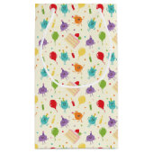 すごいシンプル | 数ブンブンいう音お誕生日ケーキパターン スモールペーパーバッグ (裏面)