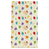 すごいシンプル | 数ブンブンいう音お誕生日ケーキパターン スモールペーパーバッグ (正面)