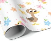 すごいシンプル | 5リトルアヒル女の子の赤ちゃんシャワー ラッピングペーパー (ロールコーナー)