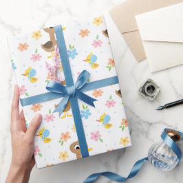 すごいシンプル | 5リトルアヒル少年の赤ちゃんシャワー ラッピングペーパー