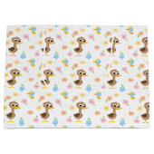 すごいシンプル | 5リトルアヒル少年の赤ちゃんシャワー ラージペーパーバッグ (正面)